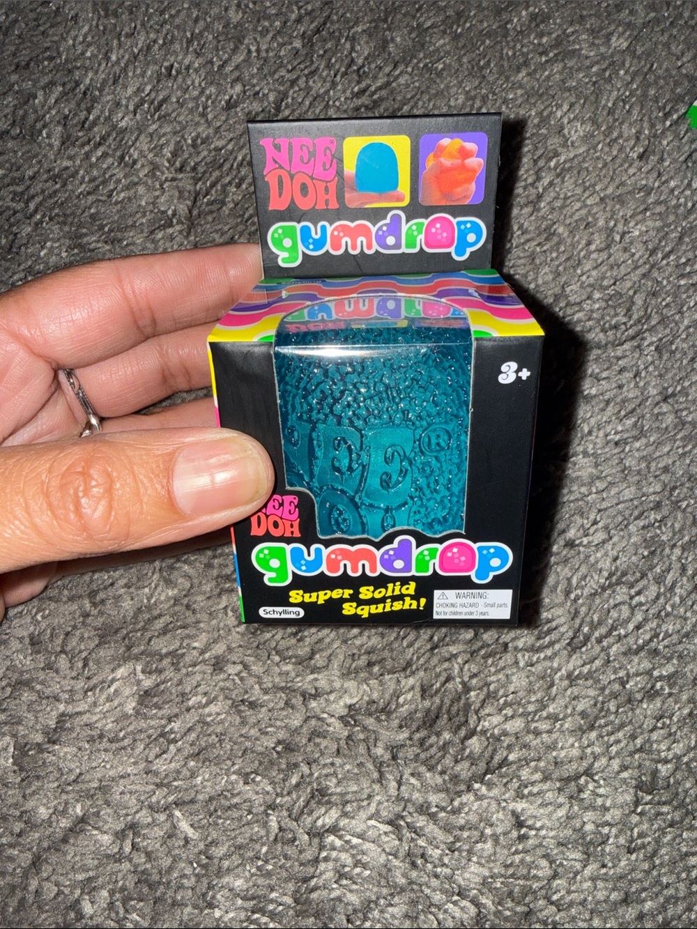 Nee Doh Gumdrop Super Solid Squish! Teal Kids Toy